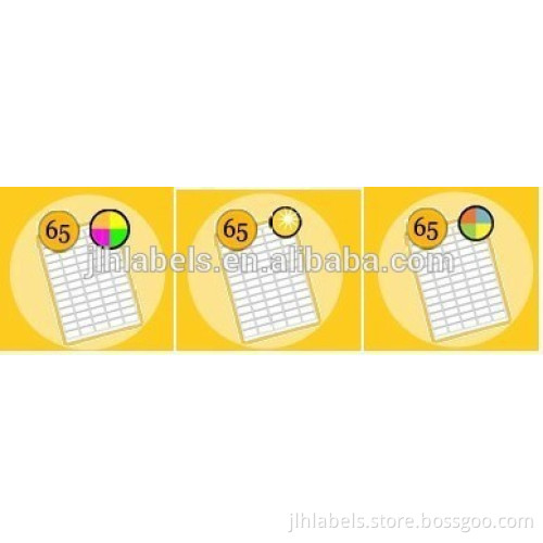 A4 laser label,,65 LABELS each sheet ,L7651--38.1x21.2mm